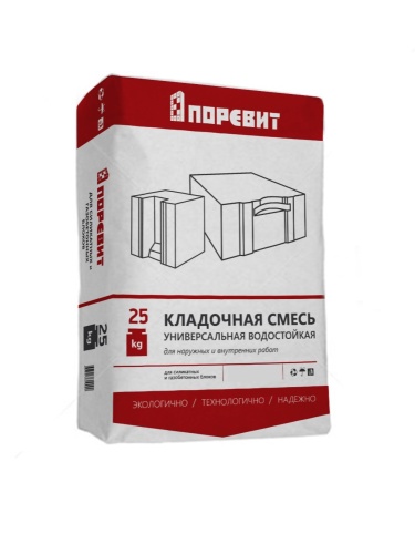 Клей для газобетона 25 кг (Поревит)